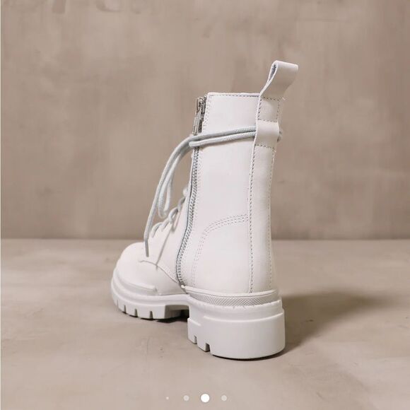 Steve Madden Clean Slate Combat Boot White US 8 - Picture 11 of 12